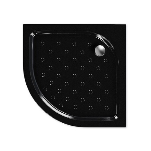 Душевой поддон МЕТАКАМ Classic Black N 80х80 см низкий четверть круга акриловый